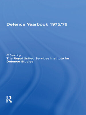 cover image of Rusi-Brassey Defence Yearbook 1975-76